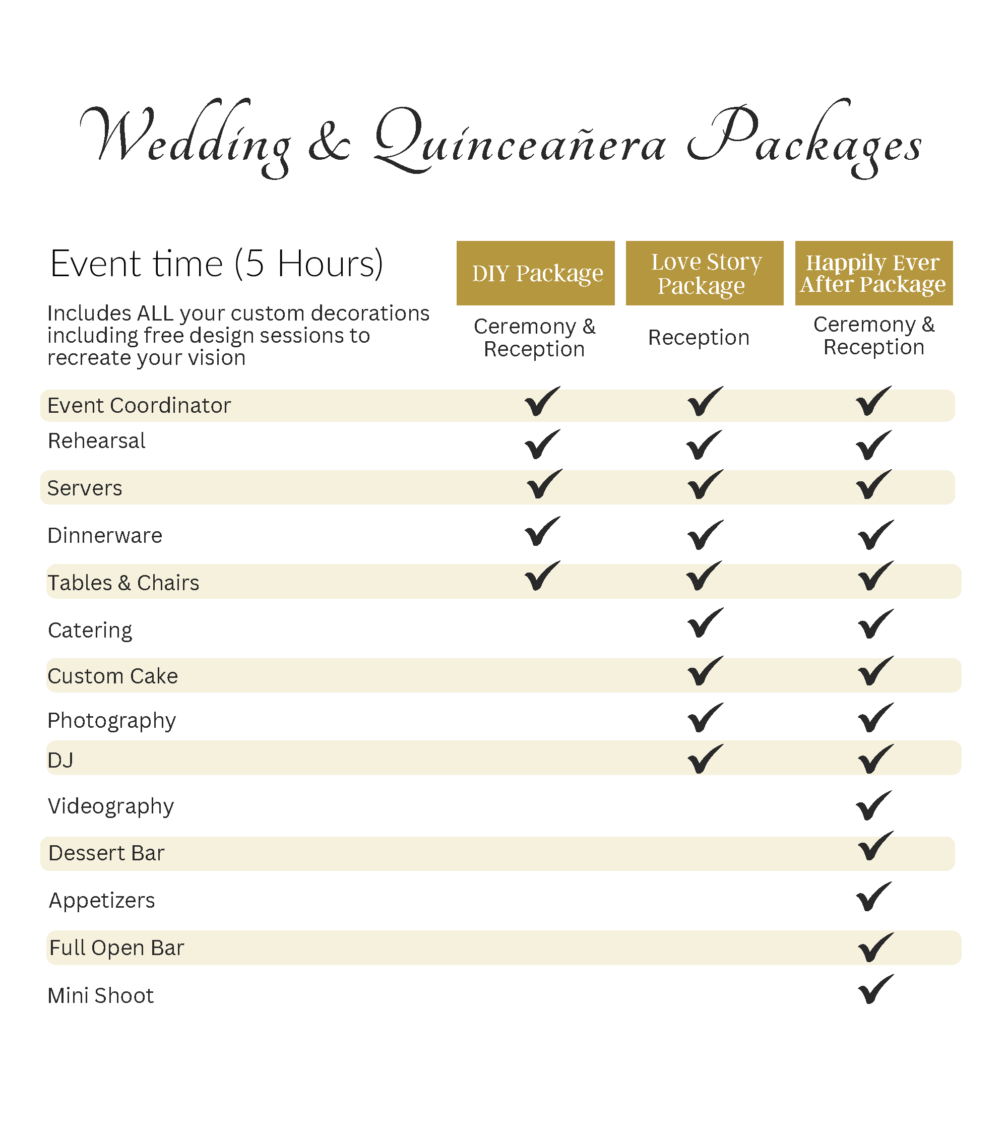 Wedding Packages